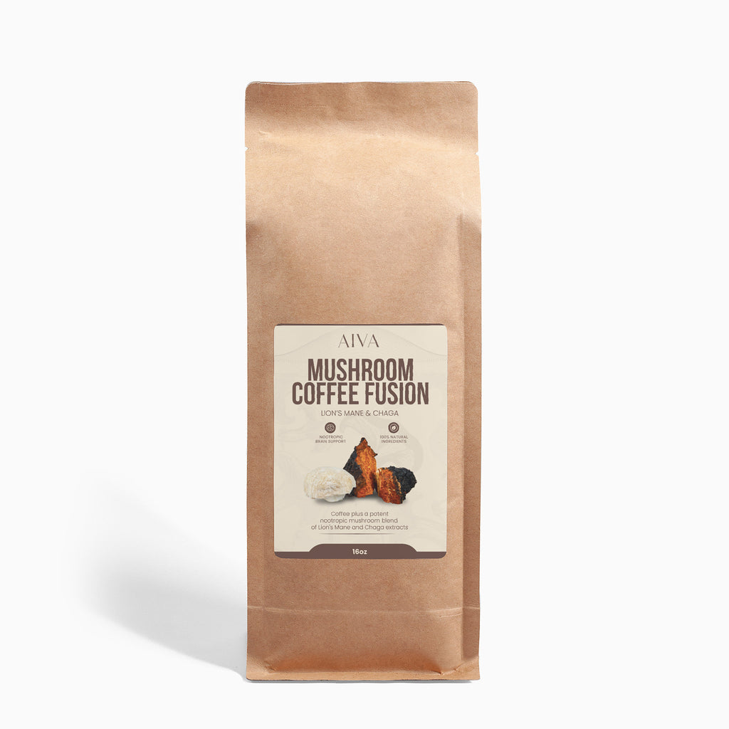 AIVA Mushroom Coffee Fusion - Lion’s Mane & Chaga 16oz