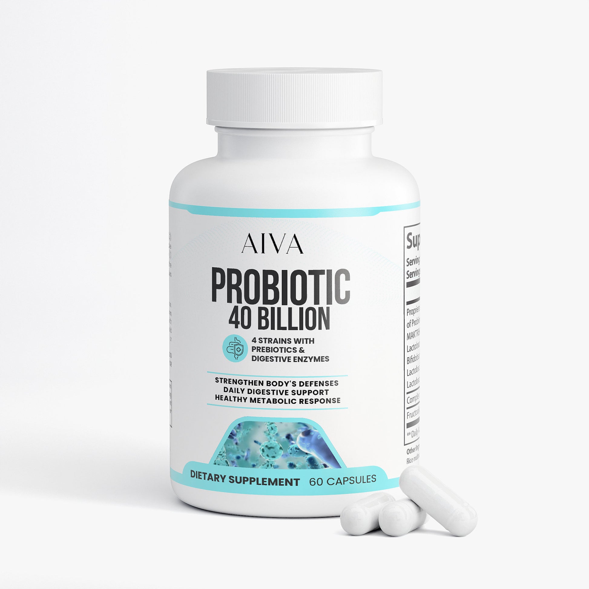 AIVA Probiotic 40 Billion with Prebiotics