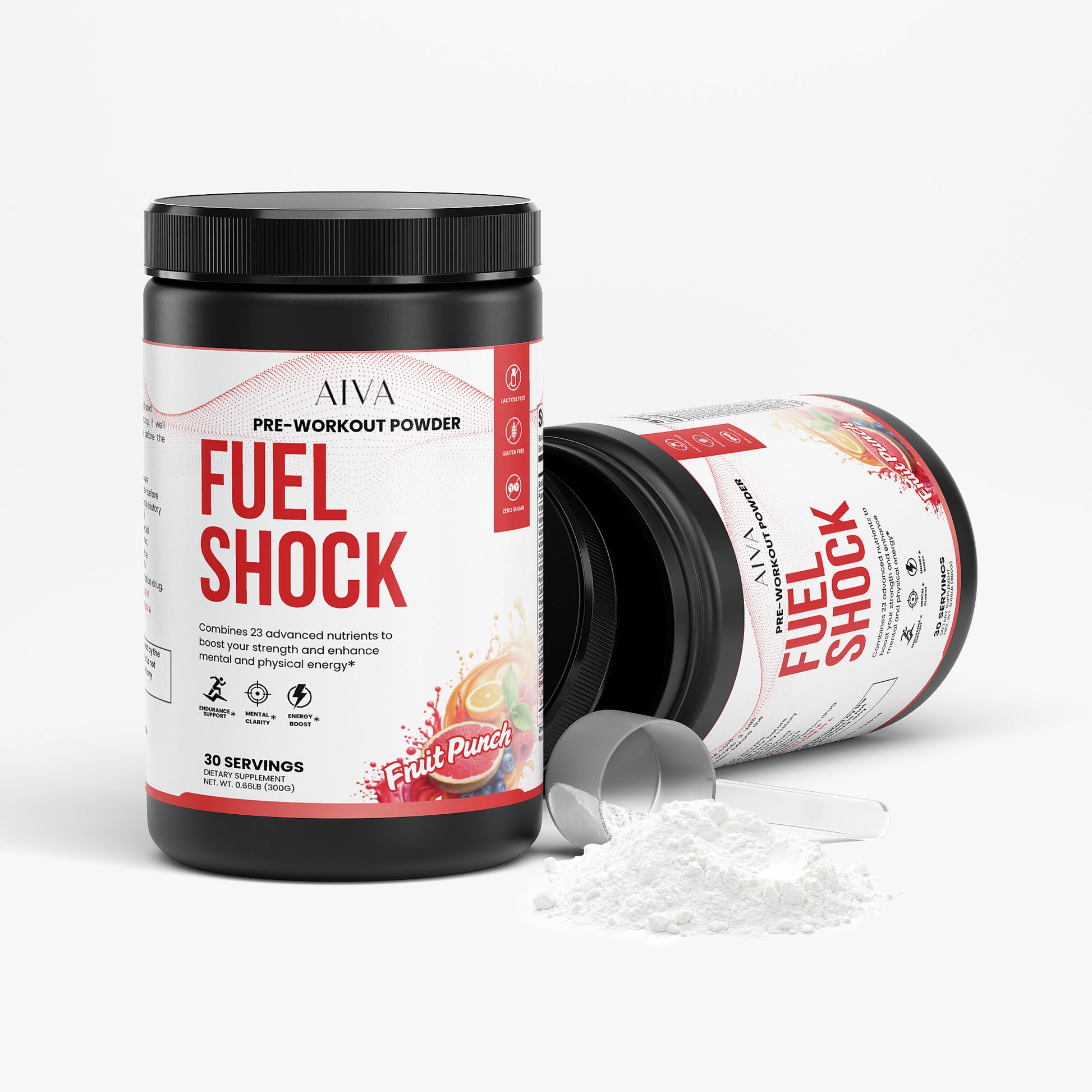 AIVA Fuel Shock Pre-Workout Powder (Fruit Punch)