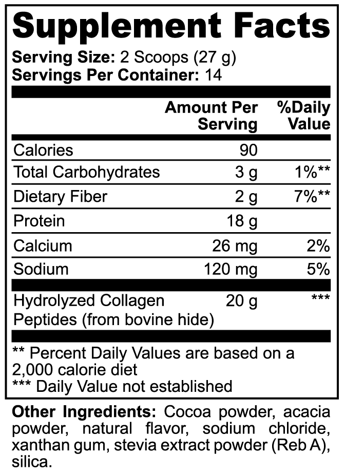 AIVA Grass-Fed Collagen Peptides Powder (Chocolate)