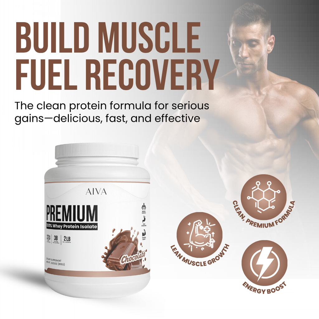 AIVA Premium 100% Whey Protein Isolate (Chocolate Shake)