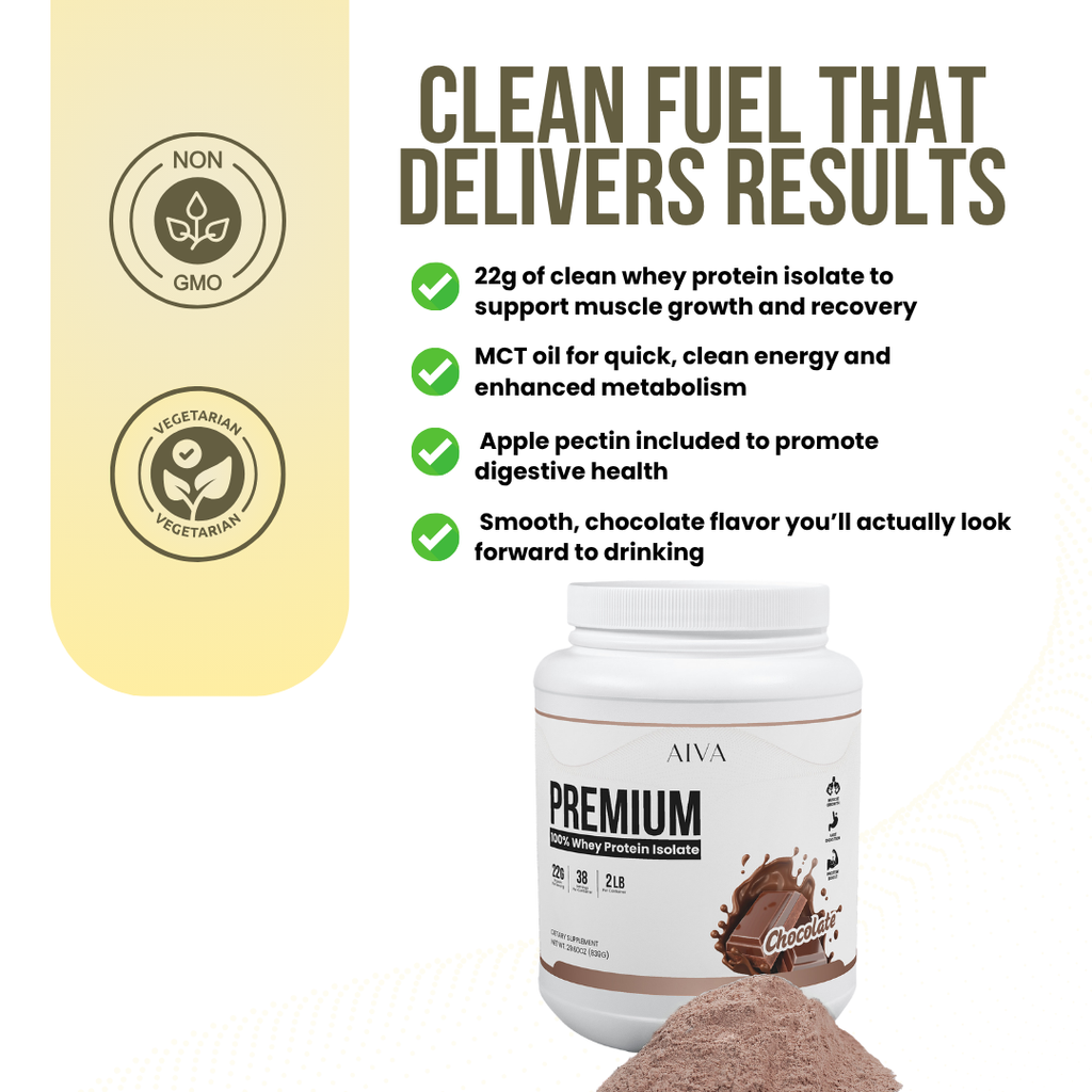 AIVA Premium 100% Whey Protein Isolate (Vanilla Bean)