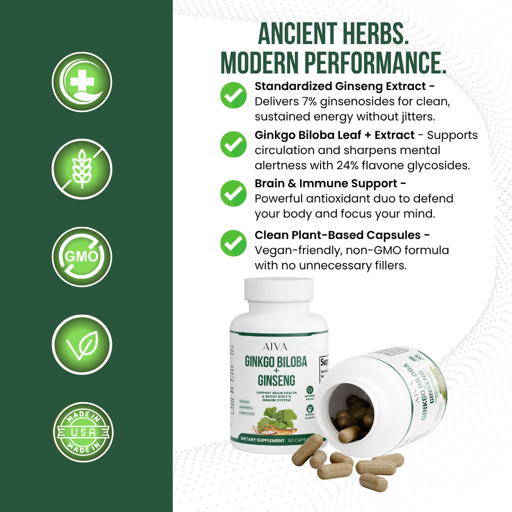 AIVA Ginkgo Biloba + Ginseng