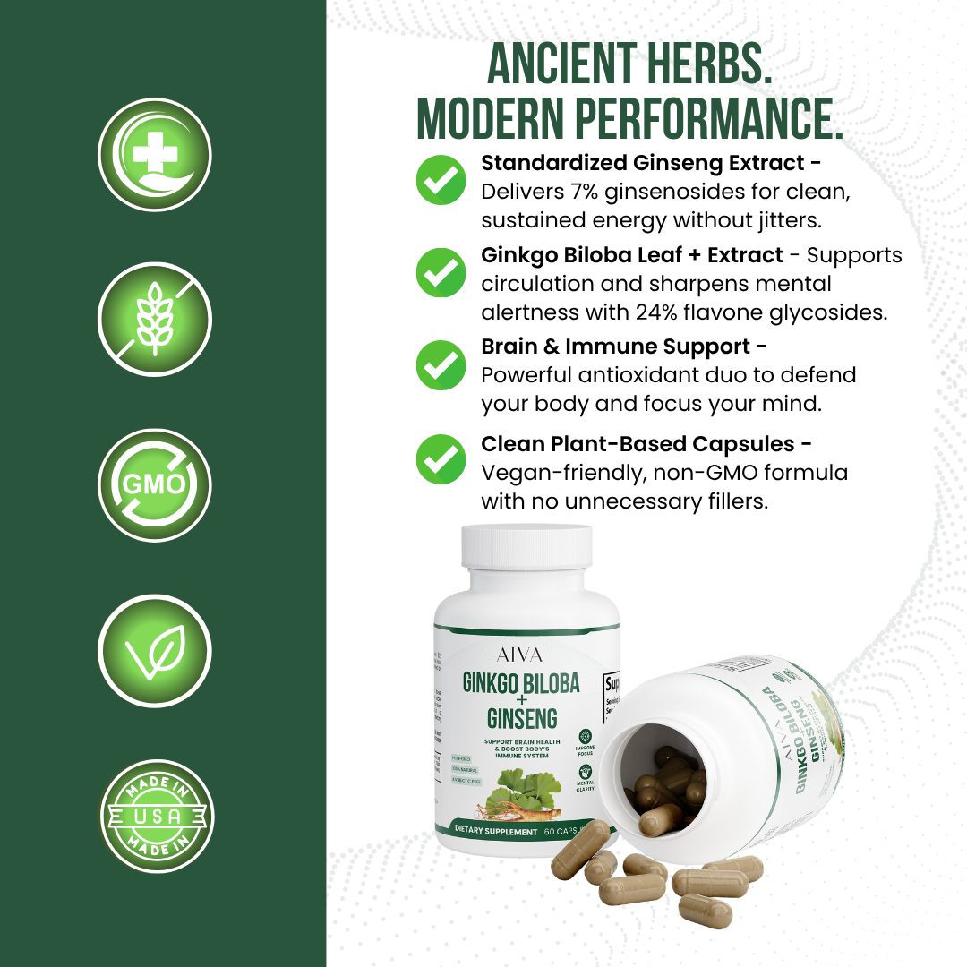 AIVA Ginkgo Biloba + Ginseng